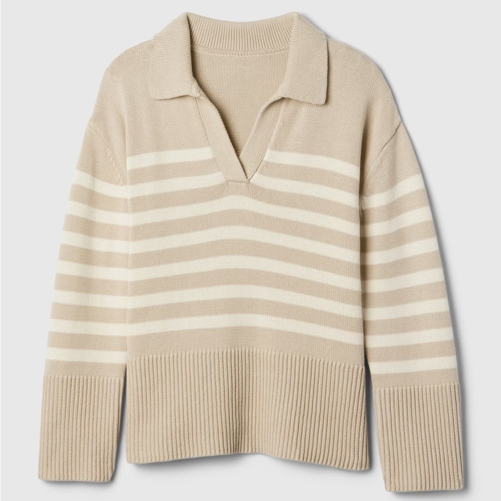 GAP 24/7 Split-Hem Polo Sweater